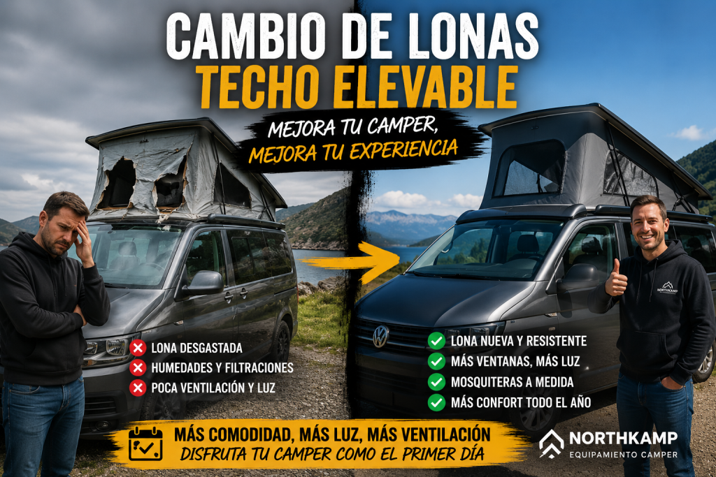 Sustitución lona techo elevable westfalia